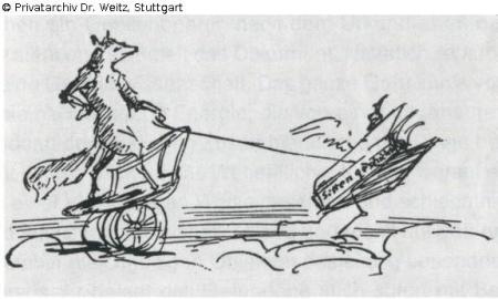 Max Slevogt: Fuchs als Triumphator, gezogen von der Sittengeschichte 