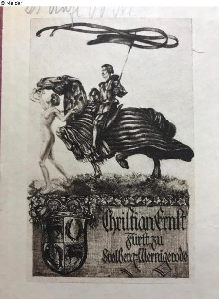 Exlibris Fürst Christian-Ernst zu Stolberg-Wernigerode (1864-1940)